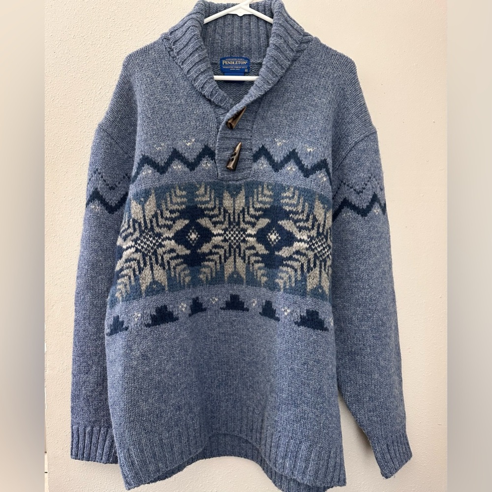 PENDLETON WOOL NAVAJO PULL OVER SWEATER MEN SZ XL 100% PURE WOOL